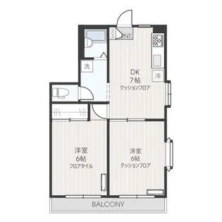 2DKの間取り画像