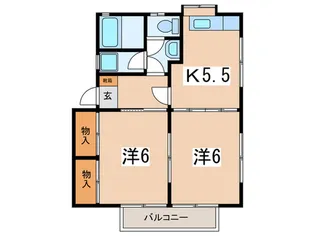 ビラマーサB棟【1階】の間取り