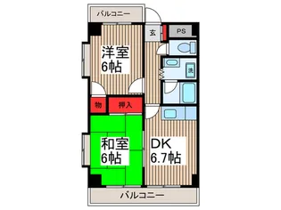 サンロード蕨【4階】の間取り