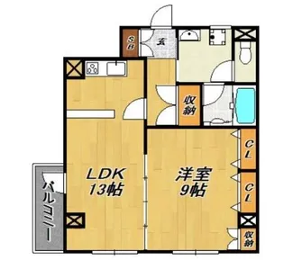 福岡県福岡市中央区大手門3【マンション】の間取り