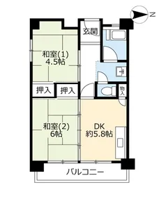 UR高倉台【5階】の間取り
