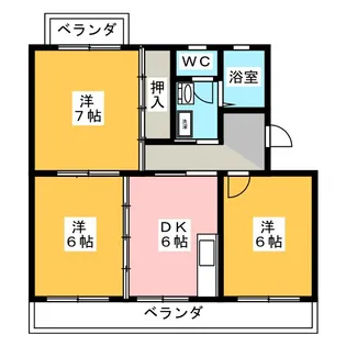 田代ハイツ【2階】の間取り