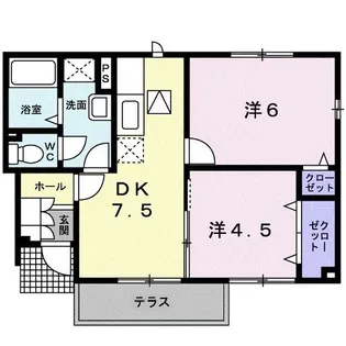 ビバーチェ ジェイ ドウエ【1階】の間取り