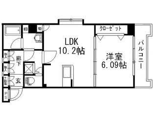 リベラいわき【7階】の間取り