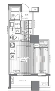 イニシア錦糸町【5階】の間取り