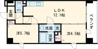 大阪府堺市堺区中之町東3【マンション】の間取り