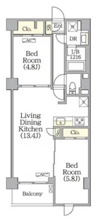 プライムガーデン赤塚【3階】の間取り