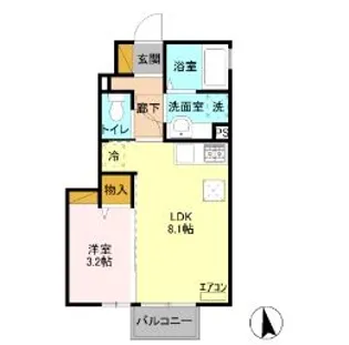 クレストII【1階】の間取り