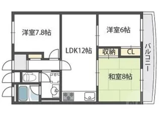 アパルトマン北千里【2階】の間取り