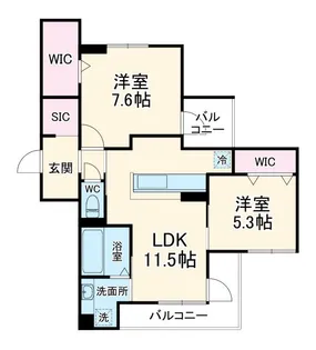 シェーンブルーメ横浜【2階】の間取り