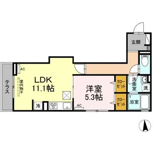 ヴェルドミール【1階】の間取り