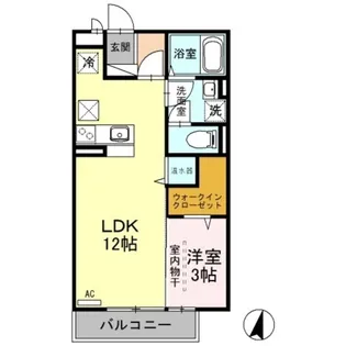 新潟県新潟市東区空港西2【アパート】の間取り