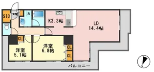 東京都葛飾区金町6【マンション】の間取り