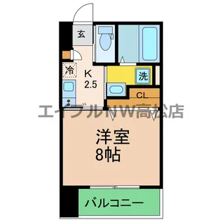 1Kの間取り画像