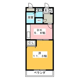 S・Kマンション5【1階】の間取り