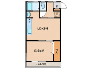 ウエストヴィラ【1階】の間取り