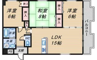 レジデンス桜の町【1階】の間取り