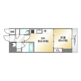 プレジオ日暮通【9階】の間取り