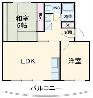 道原マンション【4階】の間取り