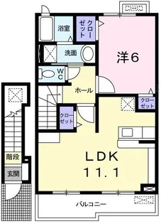 兵庫県三木市志染町広野1【アパート】の間取り