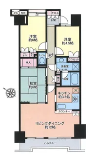 アールヴェール文京白山【15階】の間取り