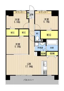 LIBTH光の森【4階】の間取り