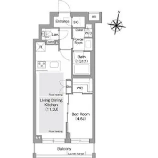 コンフォリア・リヴ東中野【3階】の間取り