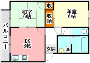 フローラル椿【1階】の間取り