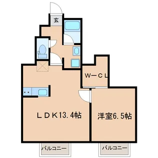アスール国見【1階】の間取り