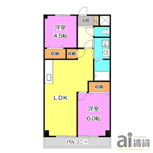 ハイムエンゼル【4階】の間取り