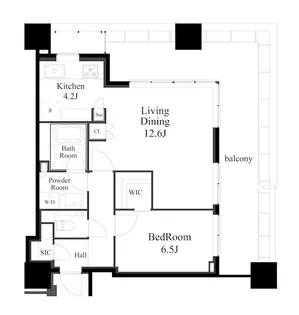 白金ザ・スカイ East【16階】の間取り