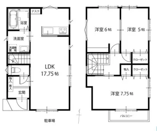 神奈川県大和市中央林間4【一戸建】の間取り