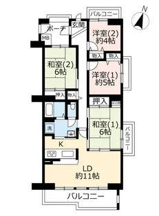 URルミナス箕面の森五番街【8階】の間取り