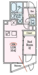 Mejor Sitio 恵比寿 メホールシーティオ恵比寿【1階】の間取り