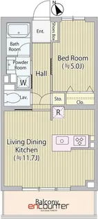 ホワイトガーデン久我山【1階】の間取り