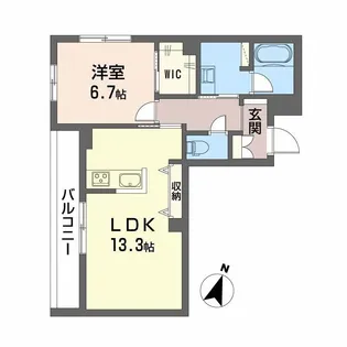 BALLOONFLOWER EAST【2階】の間取り