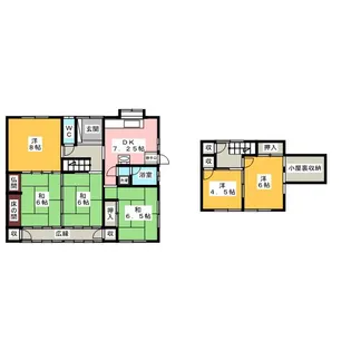 岐阜県岐阜市西改田松の木【一戸建】の間取り