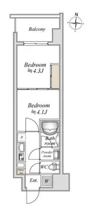 ドゥーエ両国III【7階】の間取り