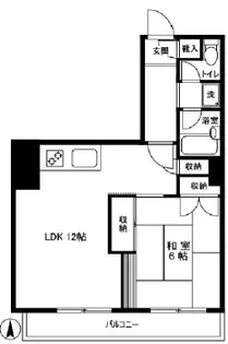 オーバルコート立花【2階】の間取り