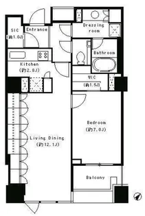パークキューブ目黒タワー【10階】の間取り