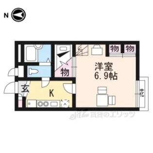 レオパレス瀬田川【2階】の間取り