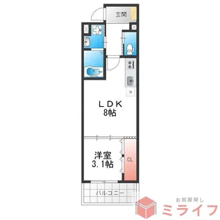 TERRA HIRANOHONMACHI【2階】の間取り