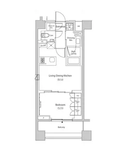 東京都目黒区下目黒1【マンション】の間取り