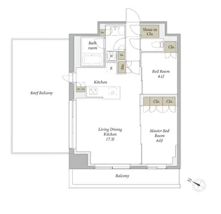 プライムメゾン用賀砧公園【6階】の間取り