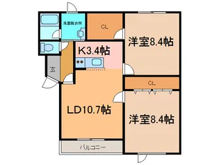 WEST202【2階】の間取り