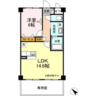 ジ・エレガンス城山【1階】の間取り