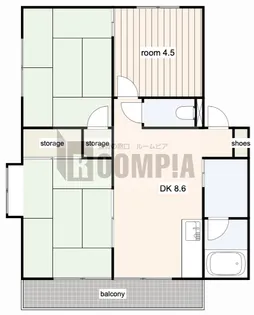 シティパレス稲里B【3階】の間取り