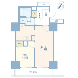 アルーサ北与野ノースピア上落合 2号棟【9階】の間取り