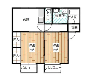 セブンハイツA【1階】の間取り