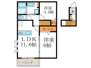 仮)Livra紫竹【2階】の間取り